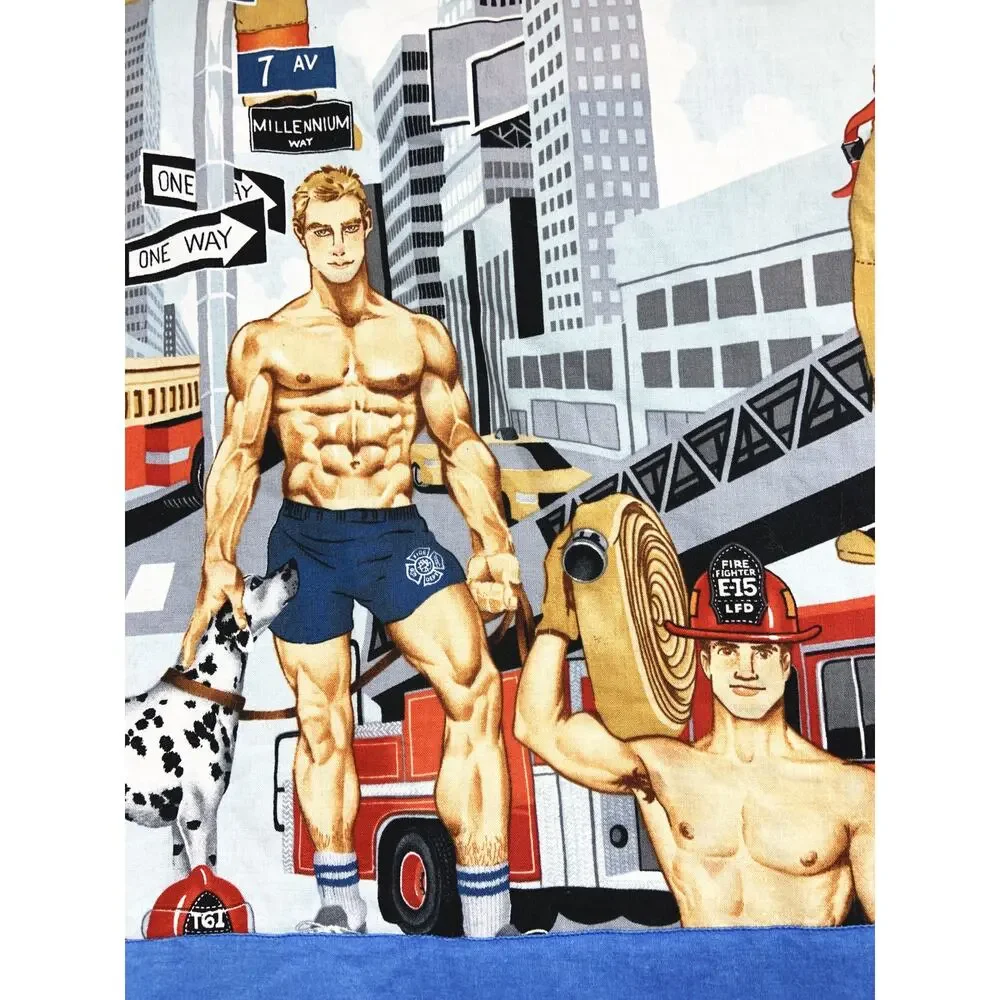 Pride YMCA Bed Runner Cowboy Construction Worker Fireman 80